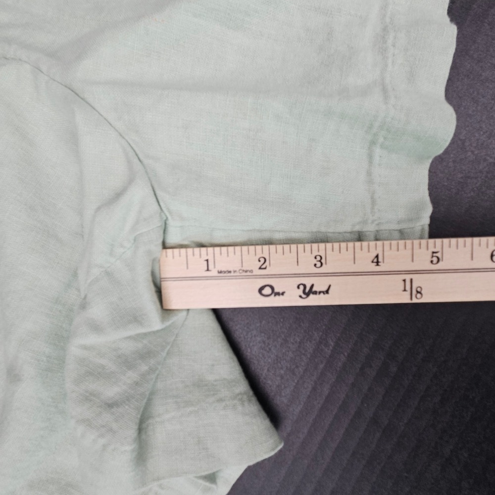 Abercrombie & Fitch Mint Green Linen Blend Pleated Shorts Women Size S High Rise - Picture 9 of 10